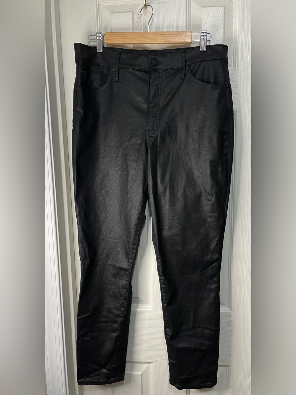 Express Black Coated Skinny Ankle Jeans size 14R